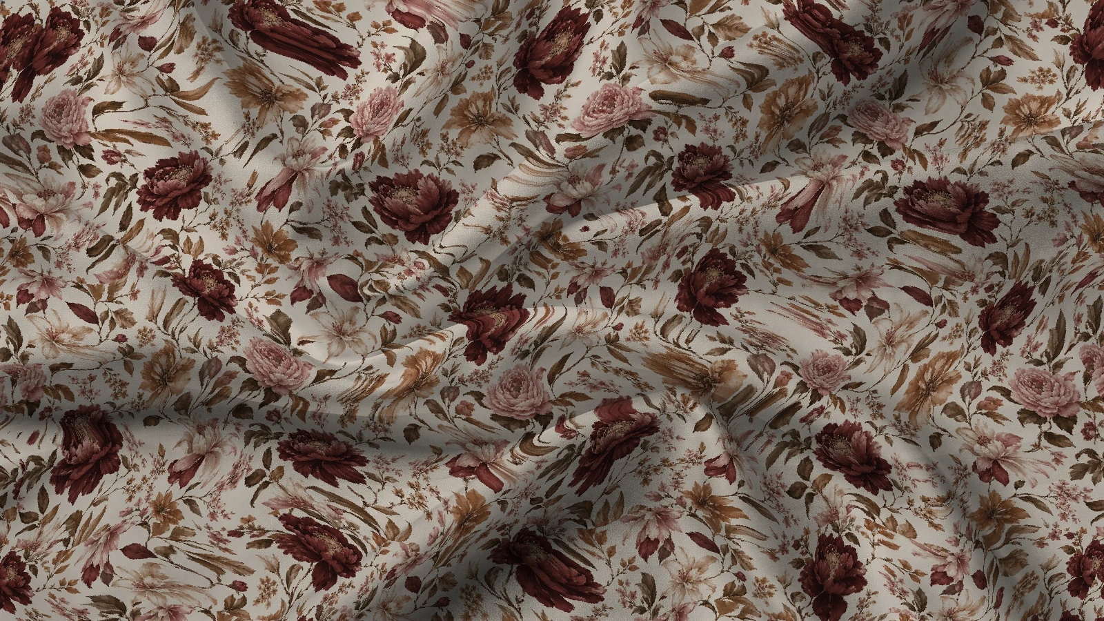 Floral Pattern FL014 Fabric mockup